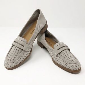 Lucky Brand Caylon Gray Suede Loafers 